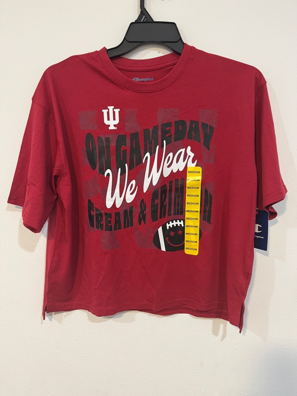 Champion Red Indiana 'We Wear' Short Sleeve Tee size M oversized